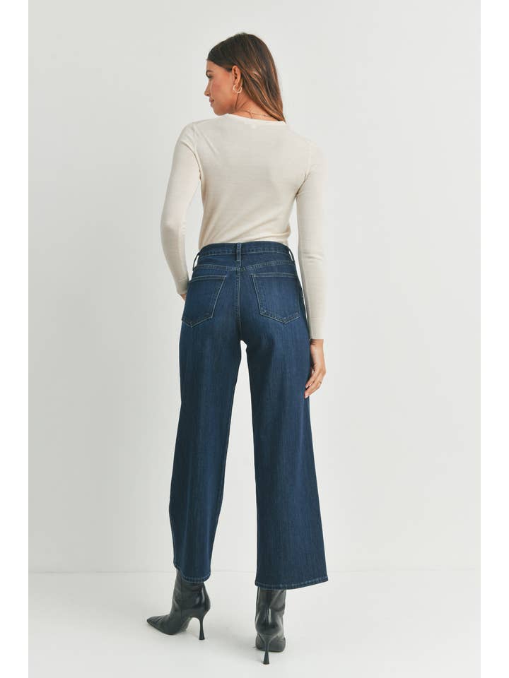 Seamed Utility Straight - Dark Wash