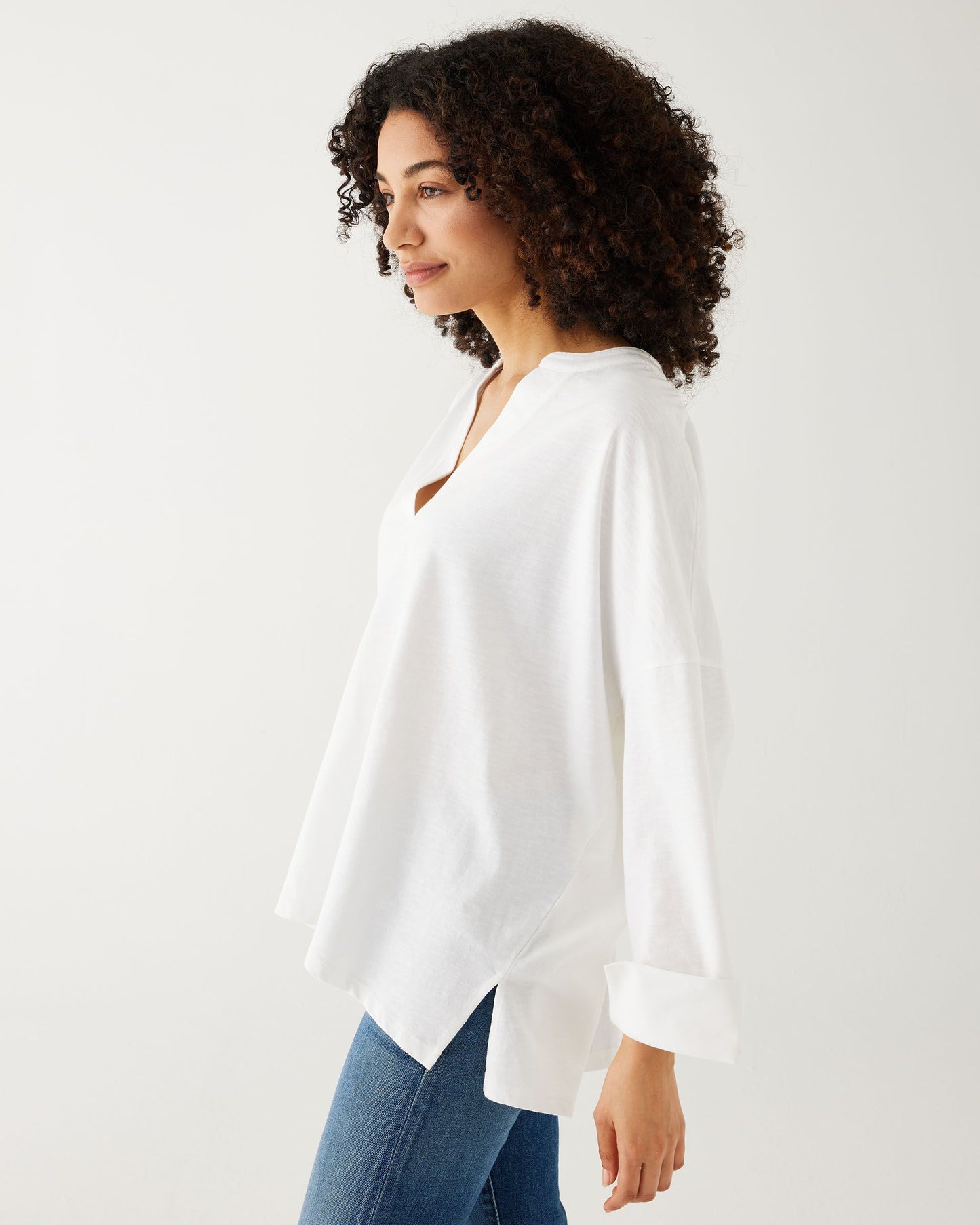 Amelia Long Sleeve Tee - White