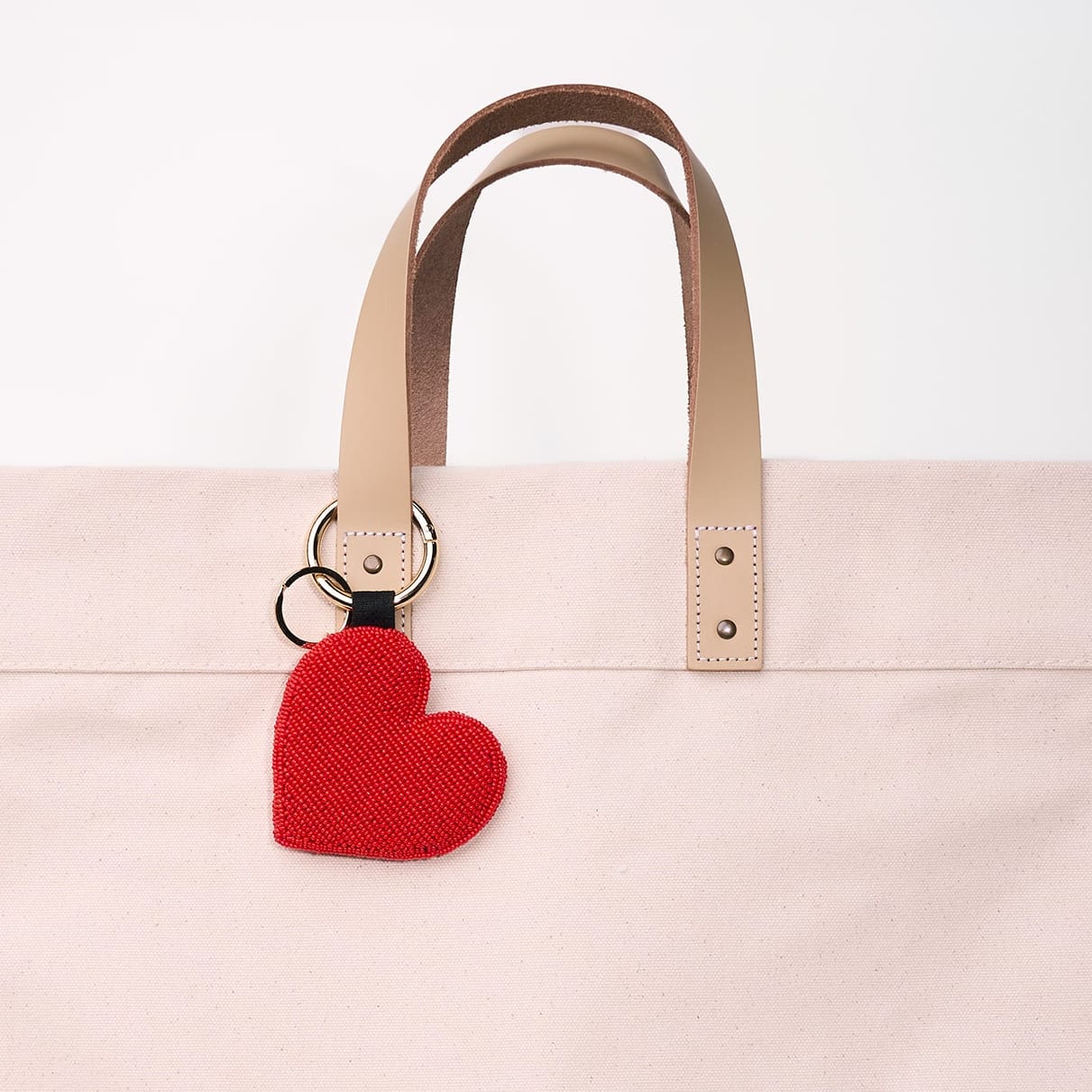 Riley Heart Bag Charm - Red
