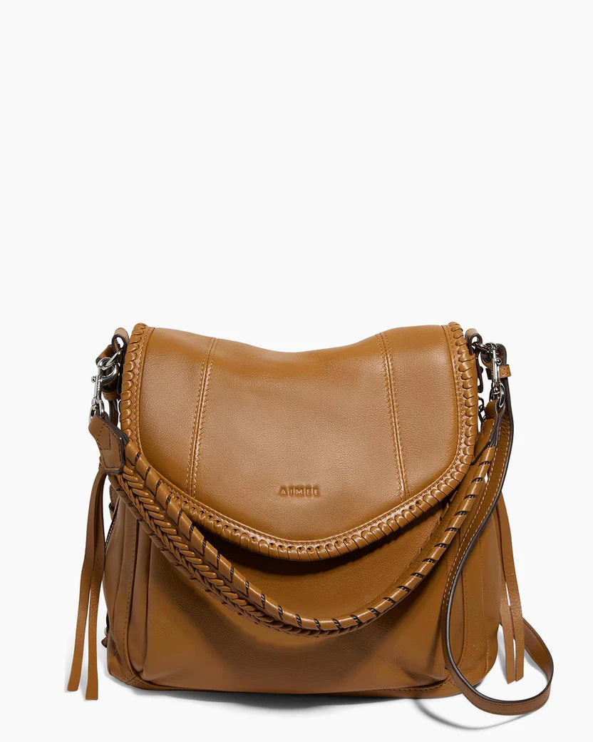 All For Love Convertible Shoulder - Coffee Woven Suede