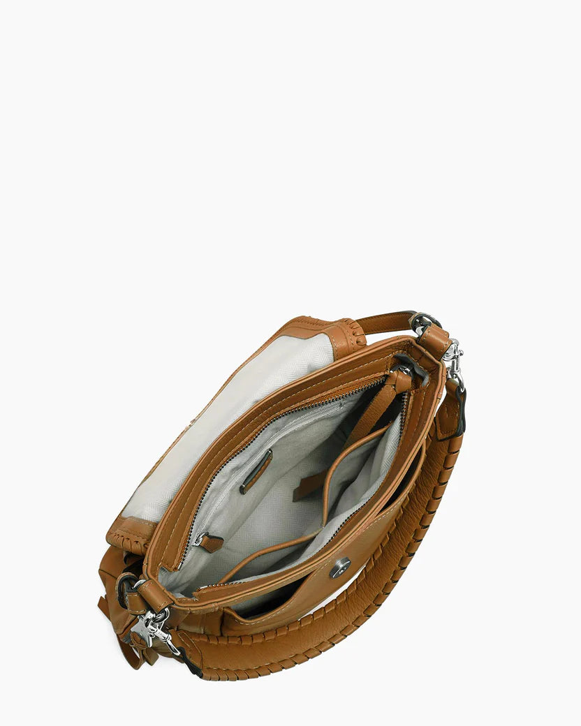 All For Love Convertible Shoulder - Coffee Woven Suede