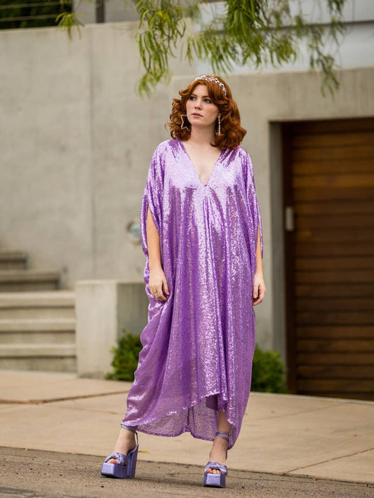 Lilac Sequin Caftan