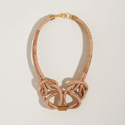 Butterfly Knot Necklace - Peach