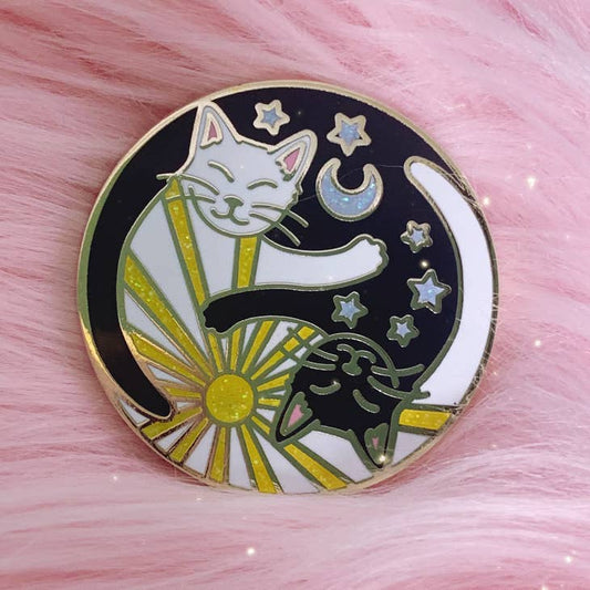 Enamel Pin - Yin Yang Cats