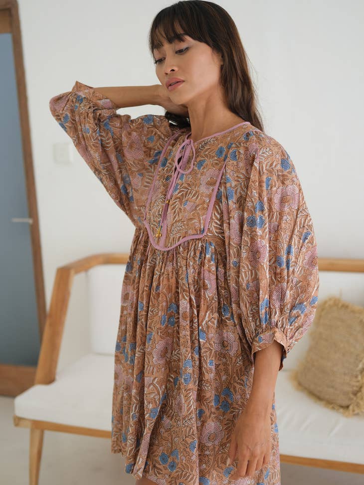 Block Printed Dress - Zoha