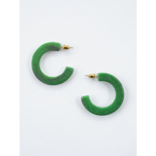 Jade Hoop Earrings