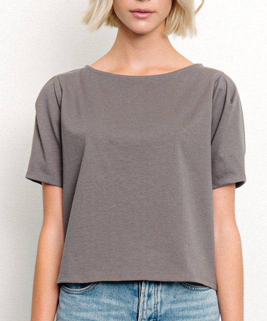 Puff Sleeve Top - Grey