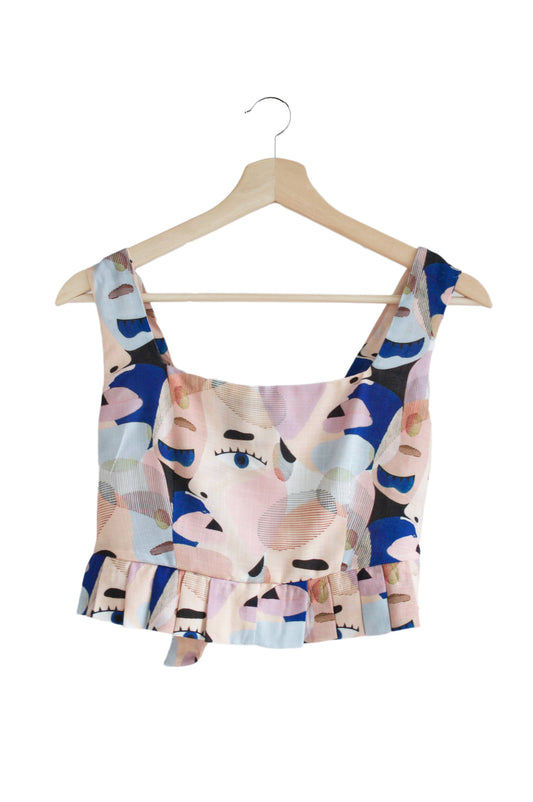 Simone Top - Blue - Final Sale