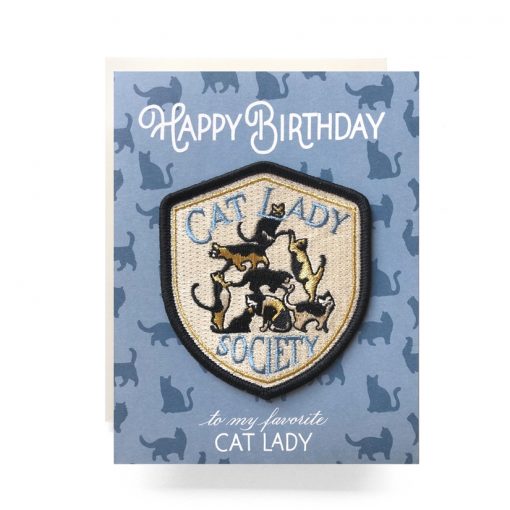 Cat Lady Patch Greeting Card