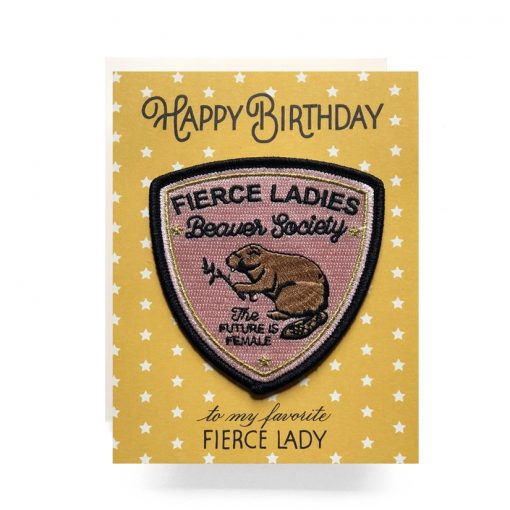 Fierce Lady Patch Greeting Card