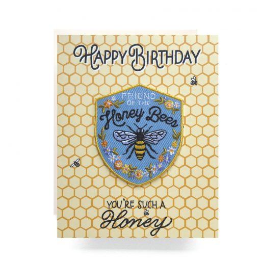 Honey Bee Patch Greeting Card