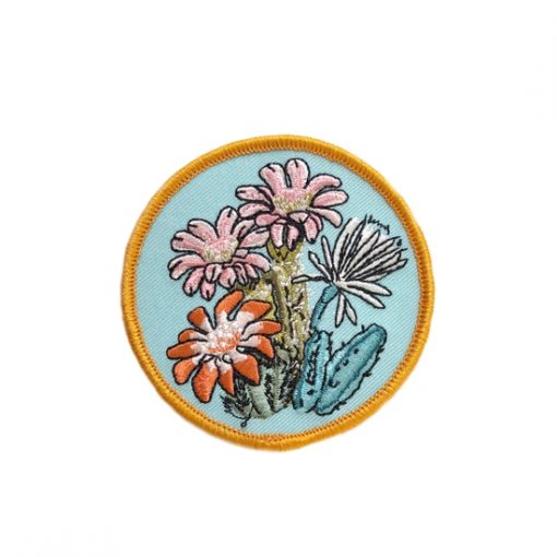 Floral Cacti Embroidered Patch