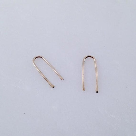 Small Arc Earrings - Silver