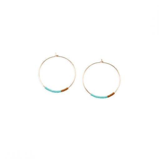 Septima Pattern Hoops - Turquoise