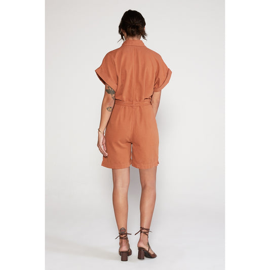 Adeya Denim Romper - Hazel