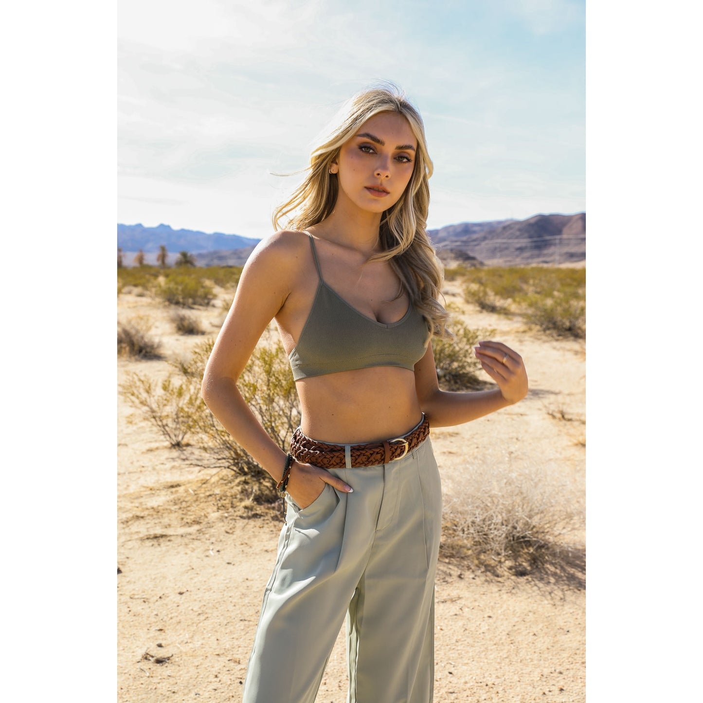 Moon Bralette - Olive