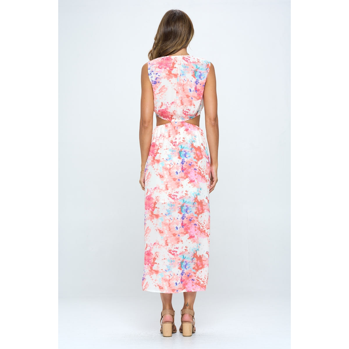 Sleeveless Dress with Side Cutout and Slit - Final Sale