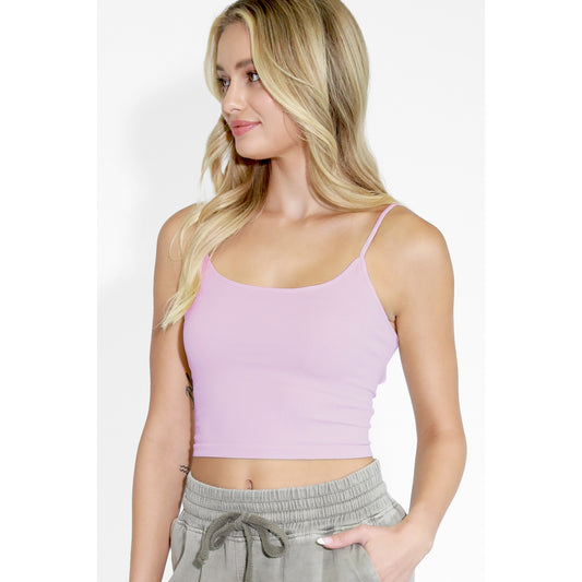 Low Back Crop Top - Fair Orchid