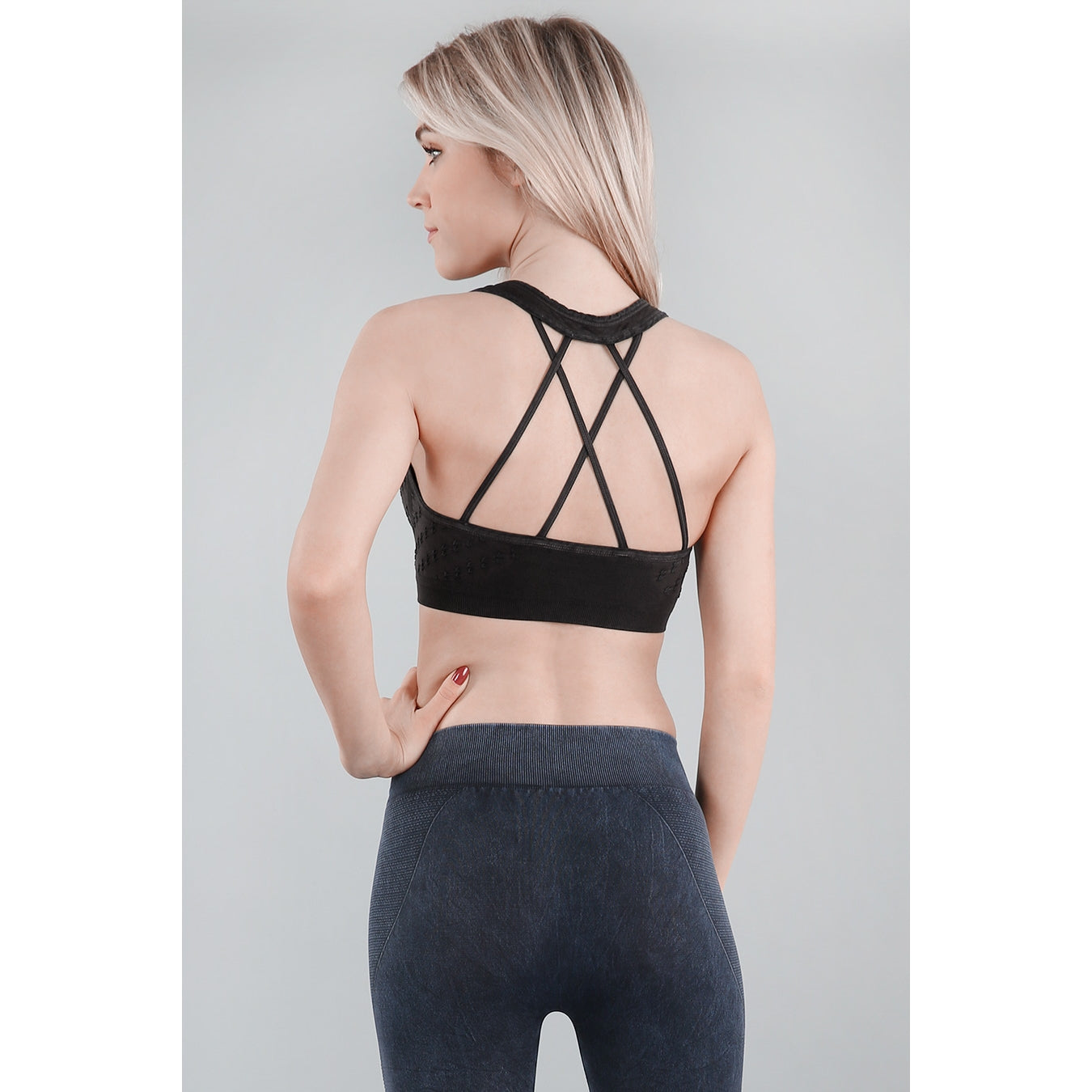 Double X Bralette - Black