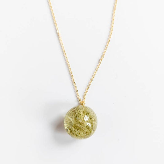 Mini Botanical Sphere Pendant - Moss