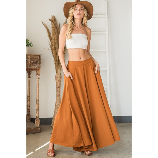 Wide Leg Traveler Pants - Camel