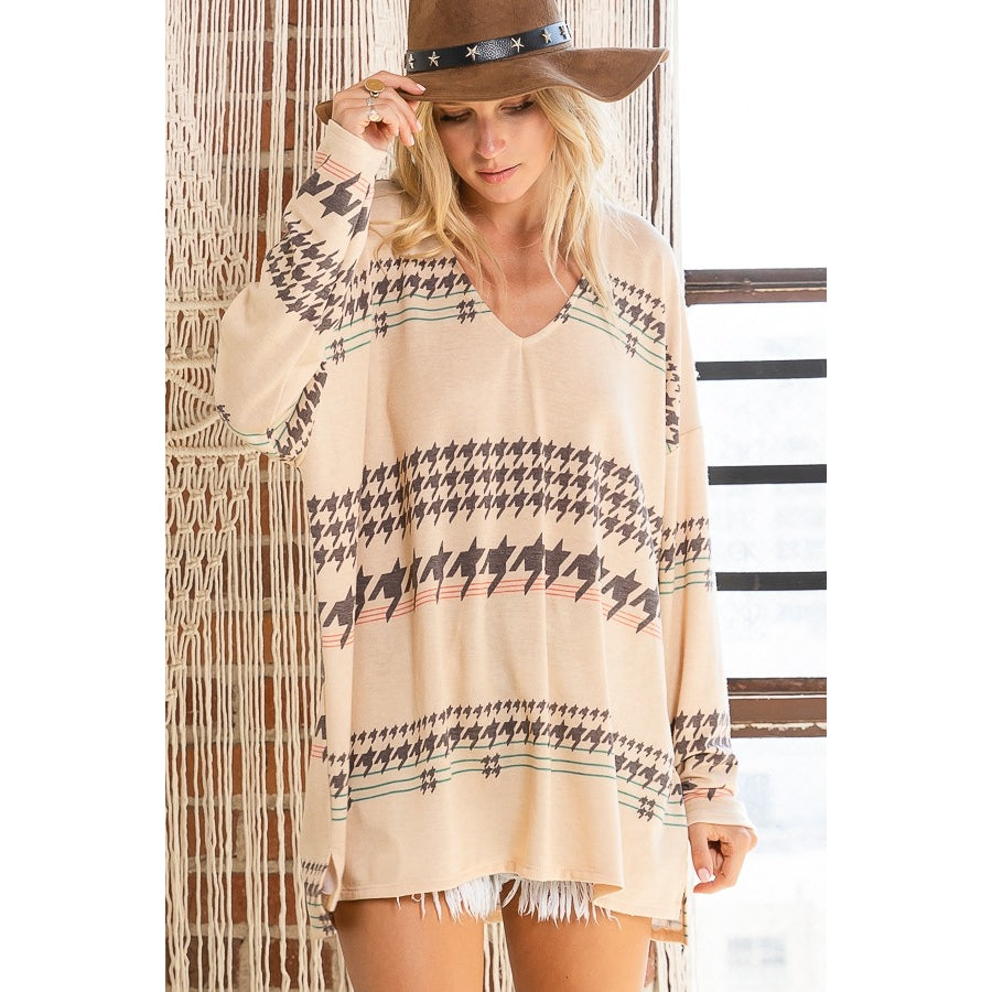 Loose Fit Tunic Top - Taupe
