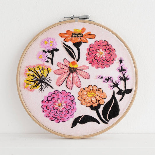 Zinnia Sampler Premium Embroidery Kit