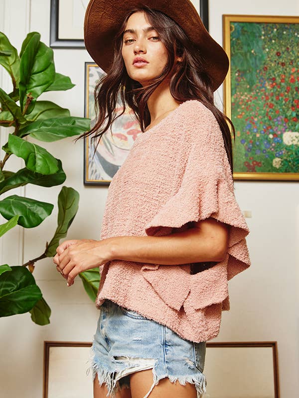 Super Soft Knit Crop - Mauve