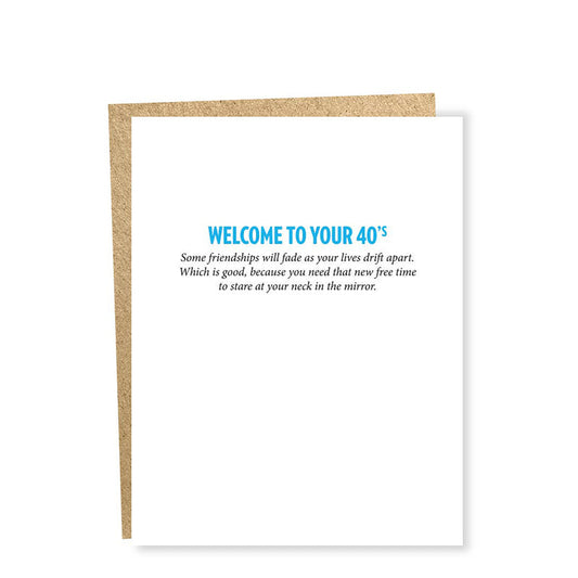 Welcome to Your 40s Card by Sapling Press