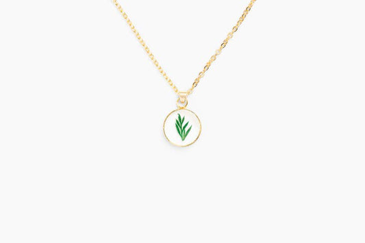 Pressed Flower Necklace - Fern