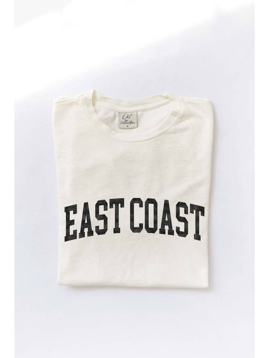 East Coast Mineral Washed Tee - Cream