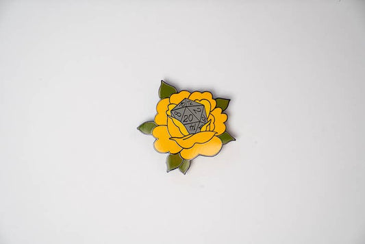 D20 Rose Pin