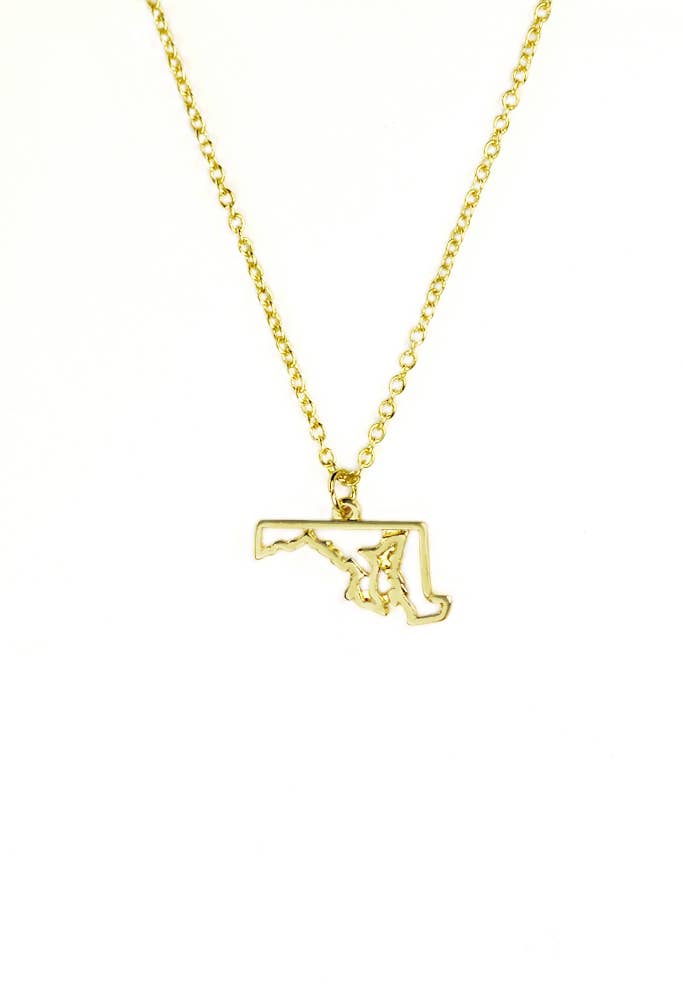 Maryland State Necklace - Gold