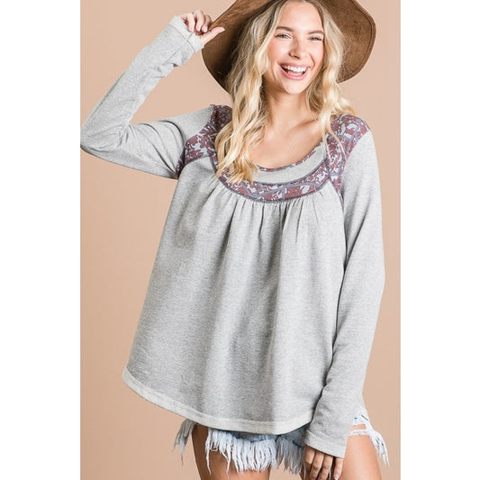 Easy Crew Top - Heather Grey - FINAL SALE