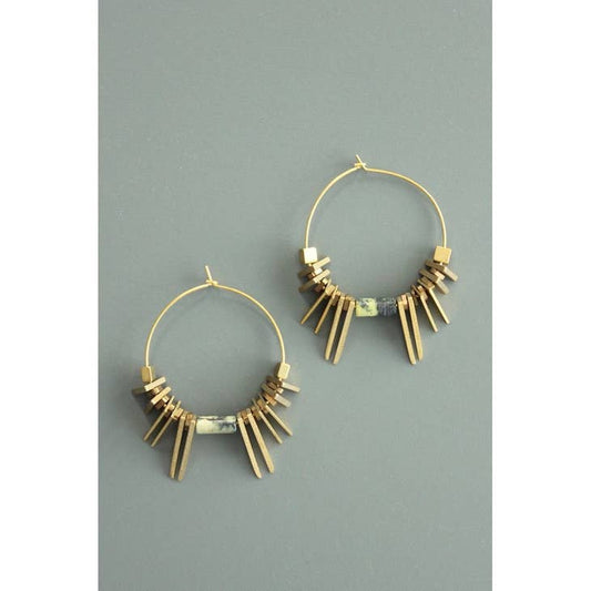 Jasper & Brass Rays Hoop Earrings