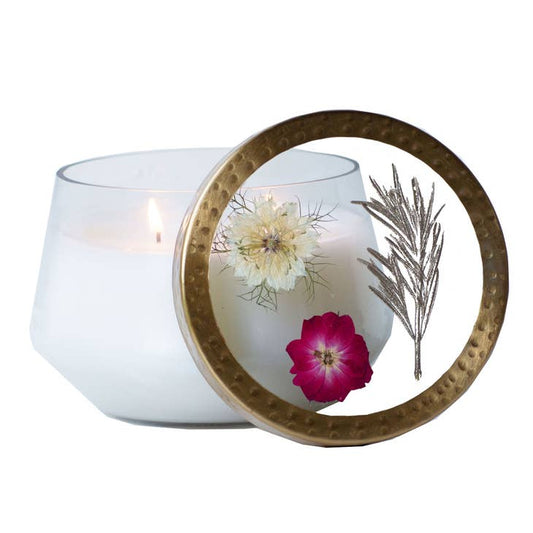 Winter Rose Floral Candle - Large