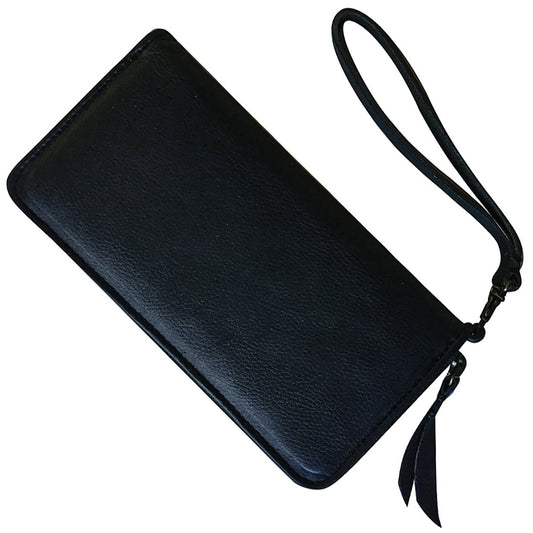 Leather Wristlet - Black