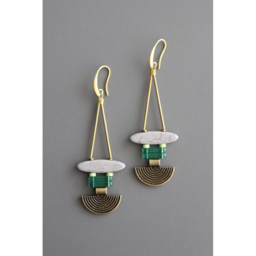 Geo Glass Earring