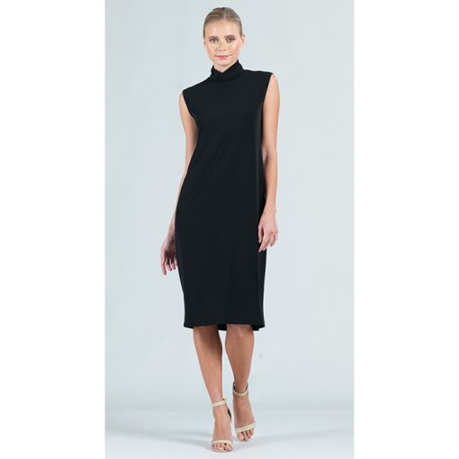 Mock Turtle Tank Dress - Black