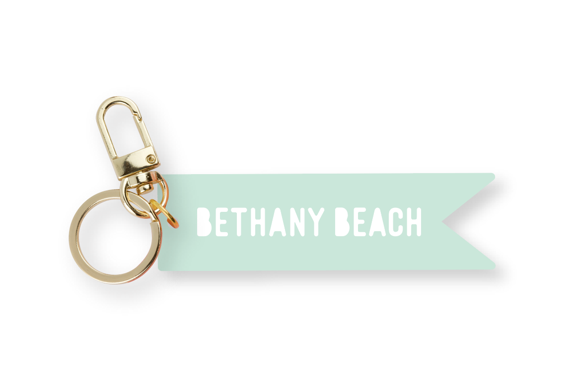 Bethany Beach Banner Keychain