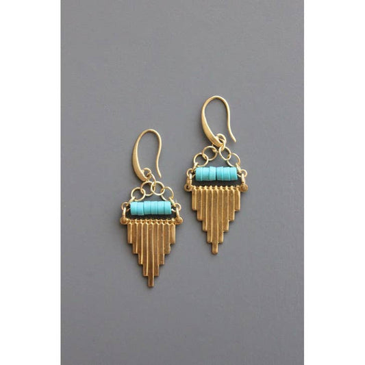 Geo Turquoise Earrings