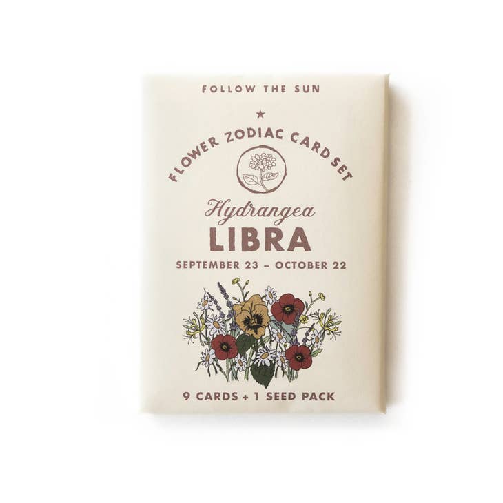 Flower Zodiac Sticker Card Set - Libra