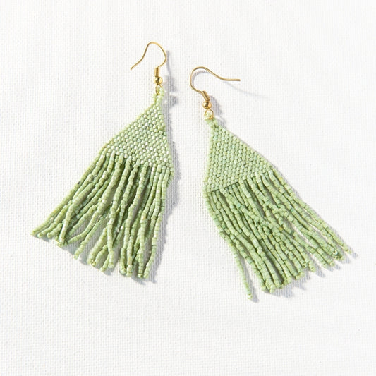 Luxe Petite Fringe Earring - Mint