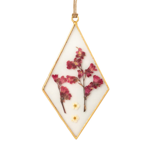 Coral Bell Diamond Floral Pendant