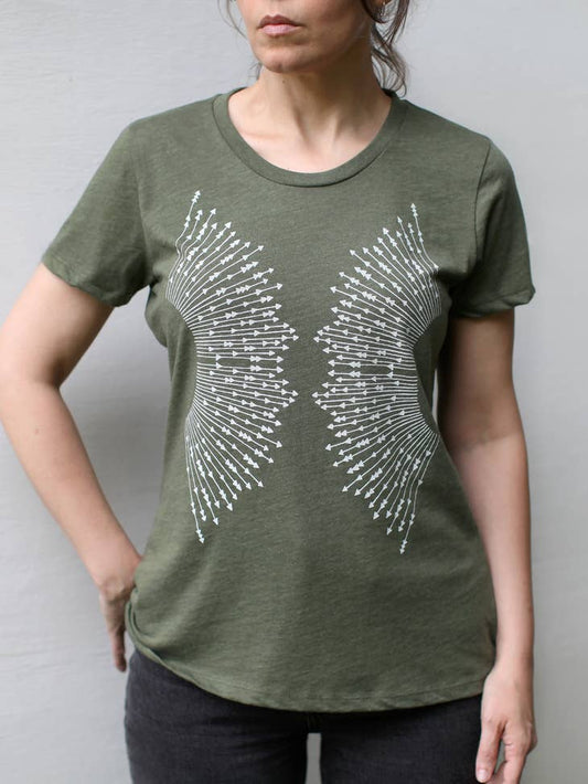 Artemis Corset Print Tee - Green