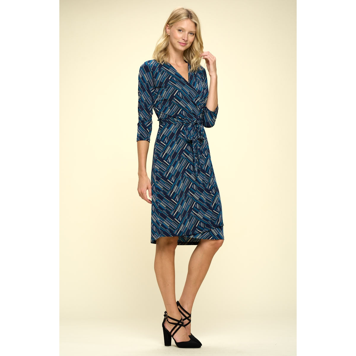 Jersey Wrap Dress - Navy