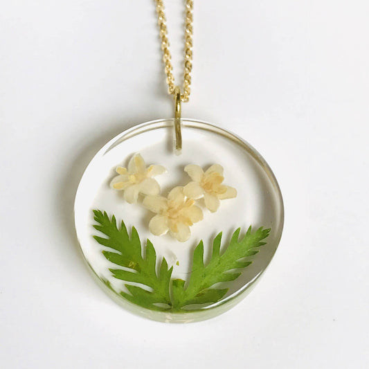 Botanical Full Moon Pendant - March Birthday