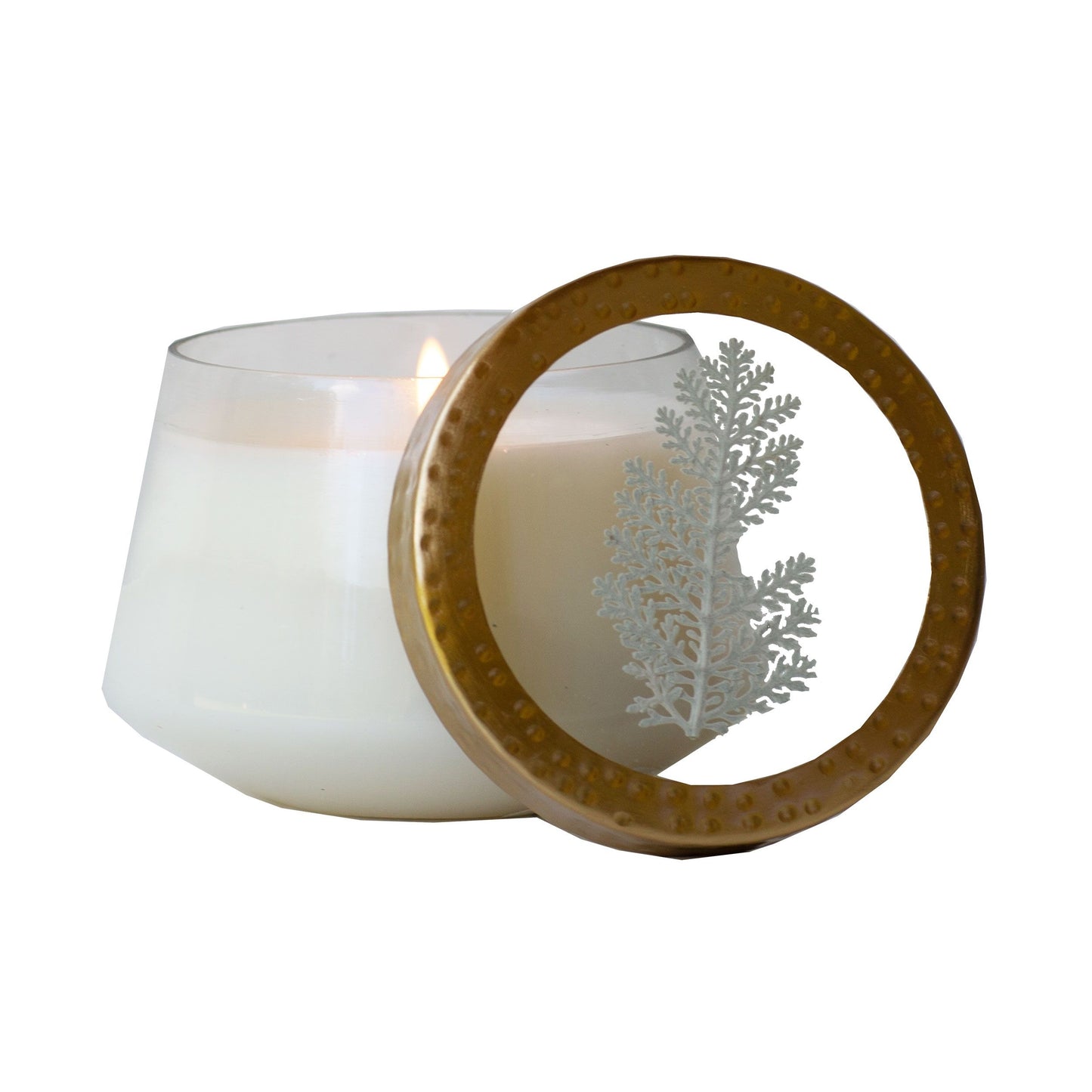Frosted Juniper Floral Candle - Medium