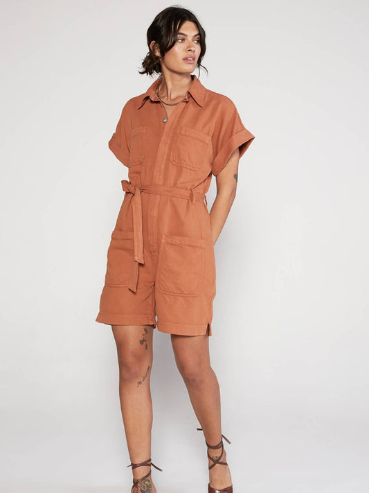 Adeya Denim Romper - Hazel