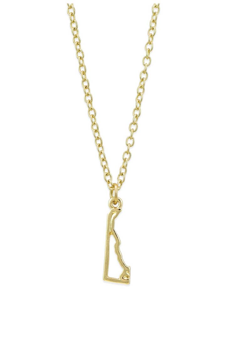 Delaware State Necklace - Gold